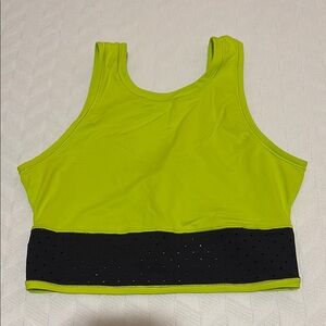 Lululemon Mind Over Miles - Lime Green & Black Crop